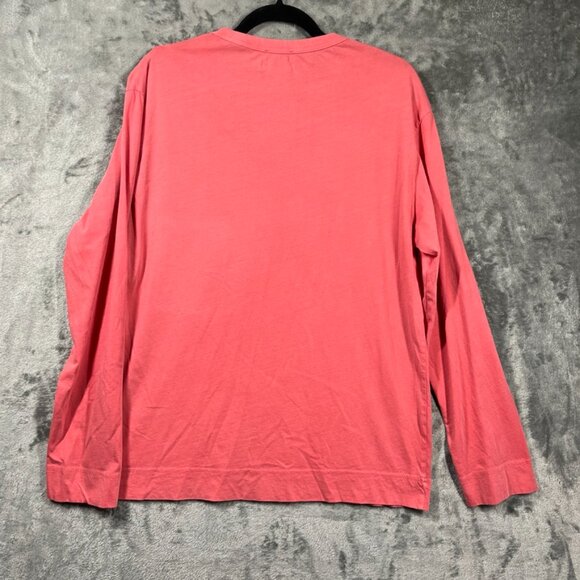 COS Long Sleeve Crew Neck Shirt Bright Pink Unisex Small Relaxed Pocket Cotton - Picture 4 of 6